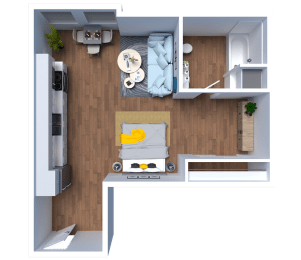 AP1 Lofts - Unit I - Studio - Floor Plan