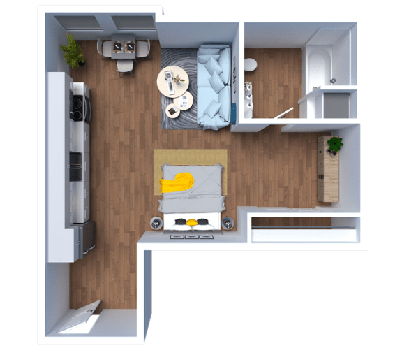 AP1 Lofts - Unit I - Studio - Floor Plan