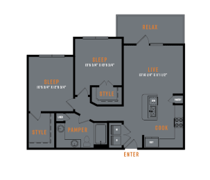 Lenox SoCo 2D Floor Plans - B1