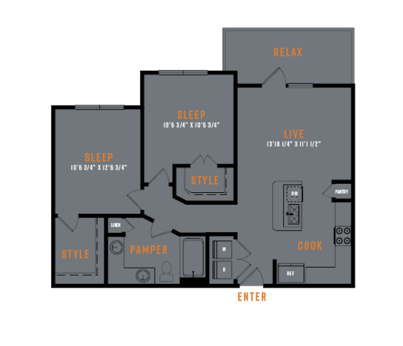 Lenox SoCo 2D Floor Plans - B1
