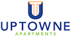 A logo for Uptowne Apartments is displayed.