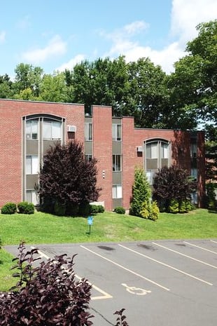 Exterior Building at Springwood Gardens, New Britain, CT, 06053