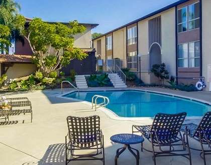 Swimming pool exterior at Villa Capri Apartments