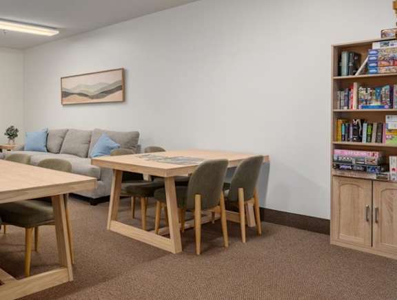 a comprehensive list of our community amenities with a cup of coffee
