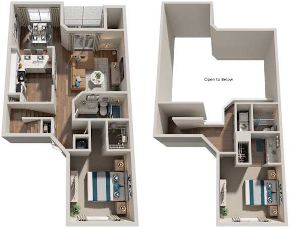 2 Bed 2 Bath Floor Plan | 1,220 Sq. Ft