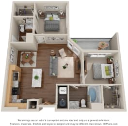Solstice of Mesa_2 Bedroom A