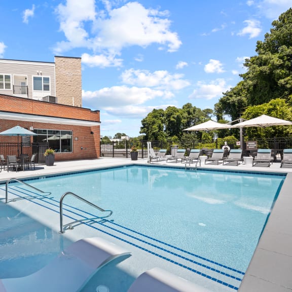 the swimming pool at our crossings apartments