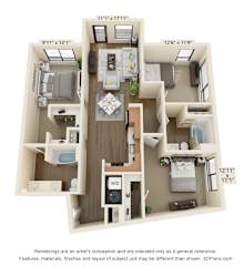 Meritage West Apartment Homes in Boise, Idaho 3B Floor Plan