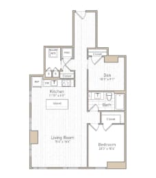 the floor plan of the apartment