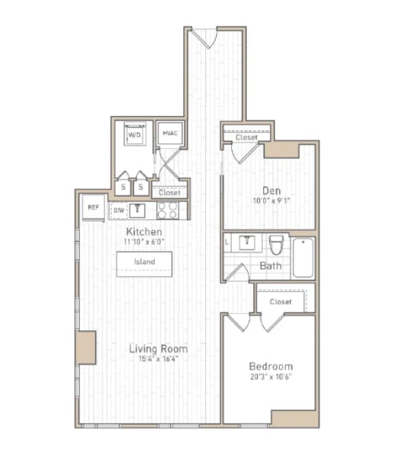 the floor plan of the apartment