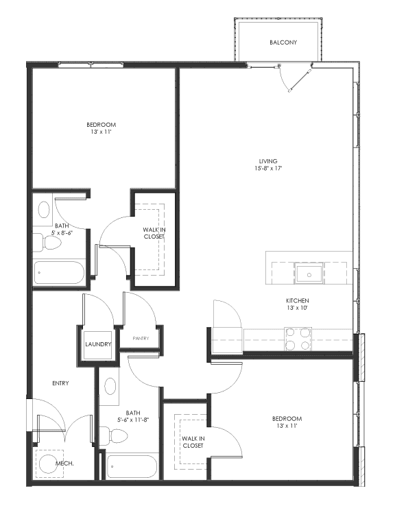 Model 2 2D Floorplan