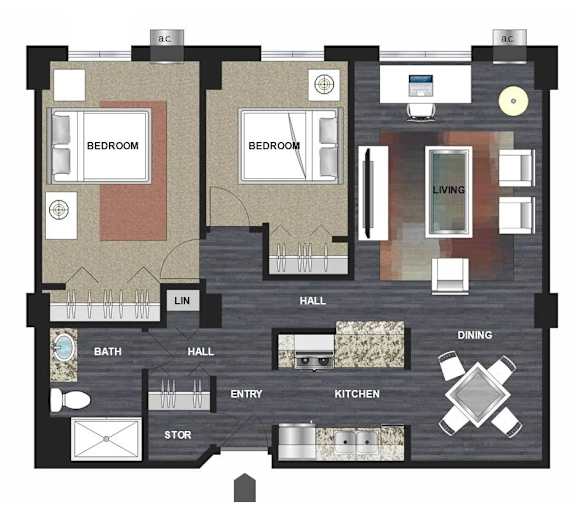 Envy Floor Plan at Lux Apartments, Brooklyn Center, 55430
