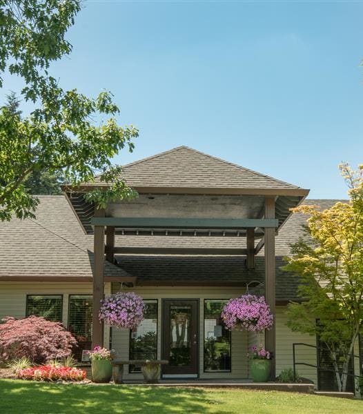 Sunstone Parc clubhouse exterior and entrance 