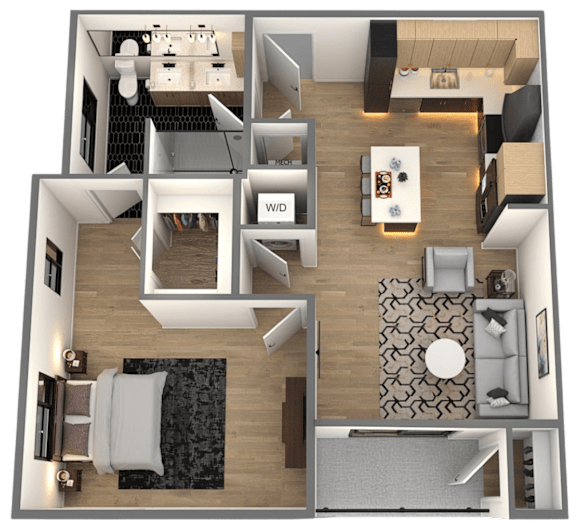 Reservoir Floor Plan at Chelsea Apartments, Missouri