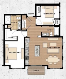 Carver Floor plan at Victoria Flats, Victoria, MN