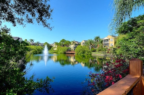 Pond on Site at Mandalay on 4th Apartments, St. Petersburg