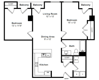 Houston Floor Plan at The Manhattan Tower and Lofts, Colorado, 80202