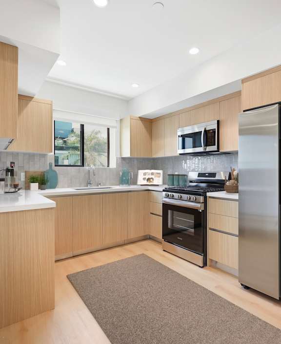 Open-Concept Kitchen, Dining, and Living Room Space