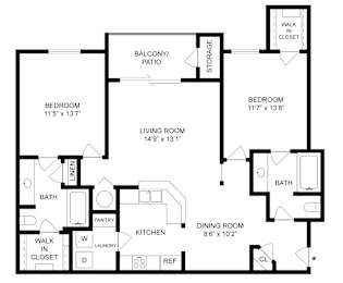 The-Commons Floorplan at The Fenwick Apartment Homes, Texas, 77396