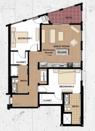 Victoria Floor plan at Victoria Flats, Victoria, Minnesota
