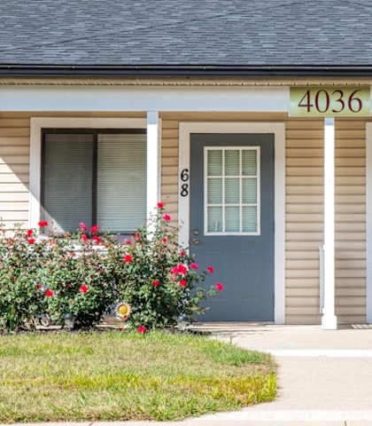 A house with the number 4036 on the front door.