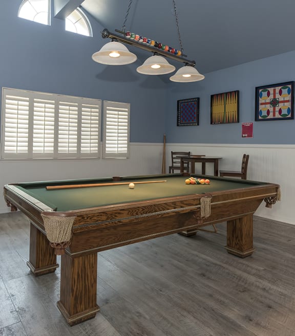 Rocklin Gold apartments clubhouse pool table 