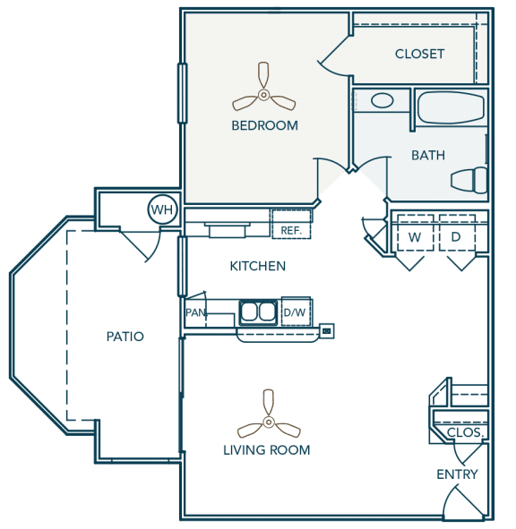Barton Vineyard - A2 (Provence) - 1 bedroom and 1 bath - 2D