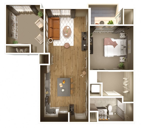 Madox floor plan at Keva Flats, Exton, PA