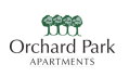 a logo for orchard park apartments