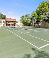 A picture of tennis courts