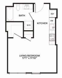 A8 Floor Plan at Corner 63, Seattle