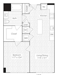 A7 floor plan at Dock 79, Washington, DC