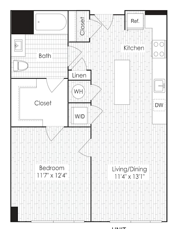 A7 floor plan at Dock 79, Washington, DC