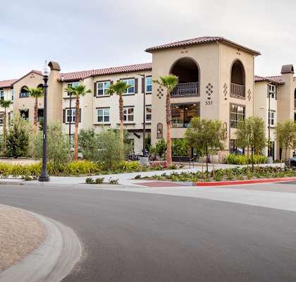 Springville Seniors Apartments Drive Up View of the Outside of the building