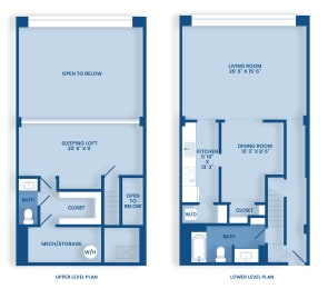E6 Floor Plan at Tindeco Wharf, Baltimore, Maryland