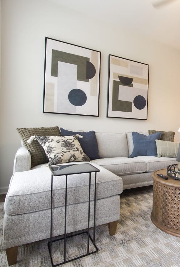 Beautiful living room at Carillon Woods, Delaware