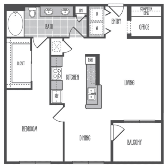 3000Sage - The Memorial - 1 Bedroom 1Bath