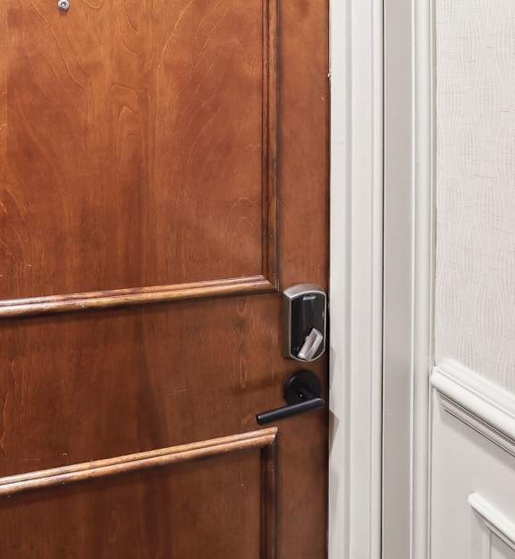 a door with a door handle and a handle on it