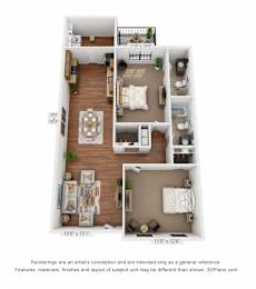  Floor Plan 2 bedroom