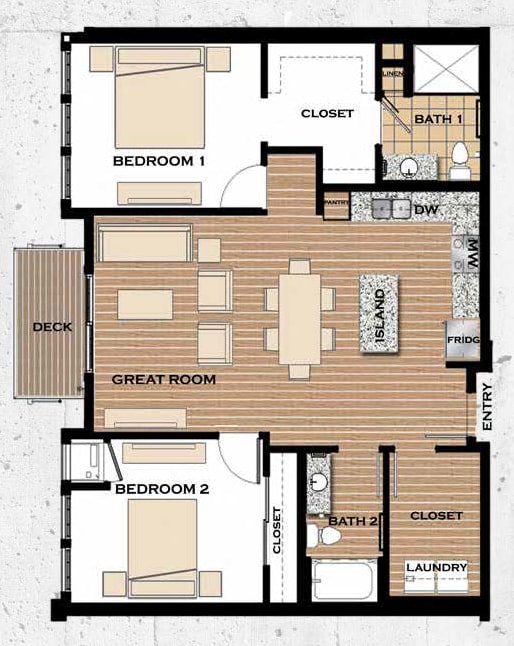 Floor Plan  Lakeside Floor plan at Victoria Flats, Victoria, 55386