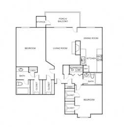 Architect's rendering of the B2 Floor Plan