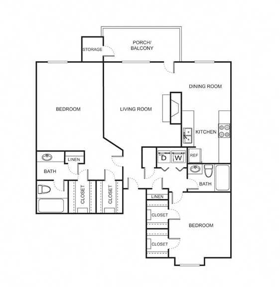 Architect's rendering of the B2 Floor Plan