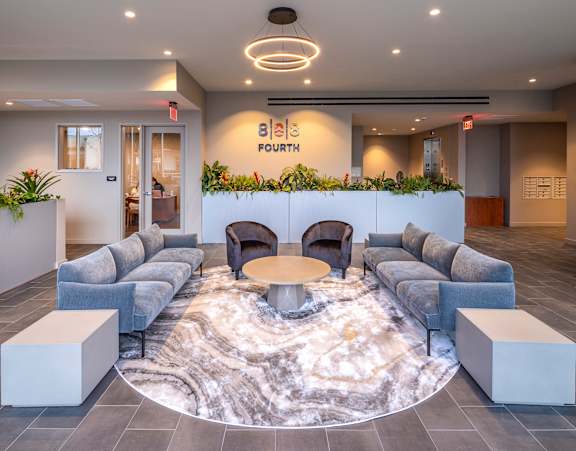 Modern Reception And Lobby at 888 Fourth Street Apartments, LLC, California