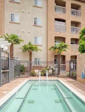 Heated Spa at Hayward Village Senior Apartments