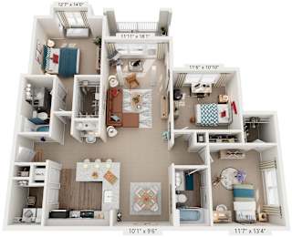 3 Bed 2 Bath Floor Plan | 1,525 Sq. Ft. at Lullwater at Big Ridge, TN, 37343