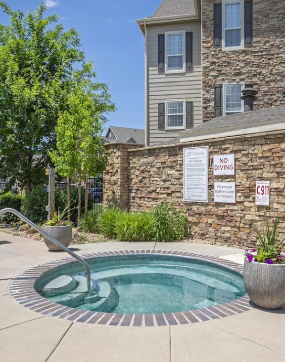 Hot Tub at Trailside Apartments
