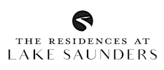 The image is a logo for "The Residences at Lake Saunders".
