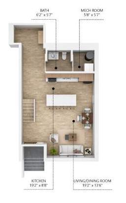 Floor Plan  C8L Floor Plan at City Square Lofts, Iowa, 50309