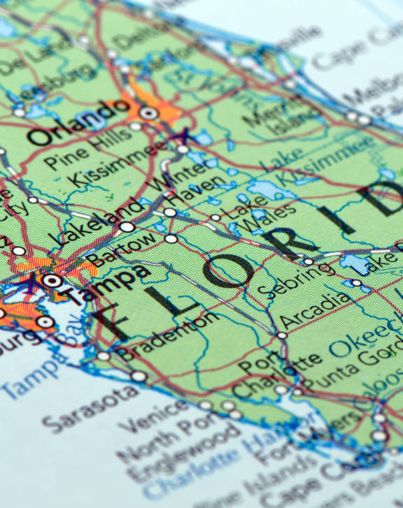 a close up of a map at Gibson Oaks, Lakeland, FL, 33809