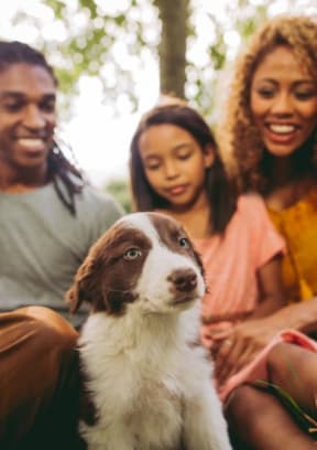Family with Dog 